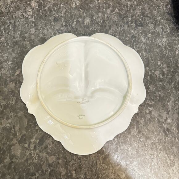 Haviland Limoges France 3 Section Divided Serving Plate Dish Gold Gilt Vintage - Picture 5 of 9